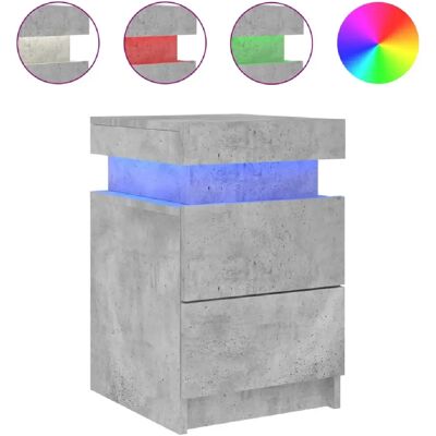 Decoshop26 Table de chevet LED murale - Gris - Publicité Decoshop26 Table de chevet LED murale - Gris - Publicité