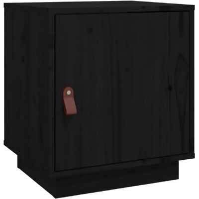 Decoshop26 Table de chevet à porte - Noir - Publicité Decoshop26 Table de chevet à porte - Noir - Publicité