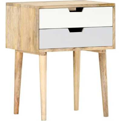 Decoshop26 Table de chevet 2 tiroirs - Multicolore - Publicité Decoshop26 Table de chevet 2 tiroirs - Multicolore - Publicité
