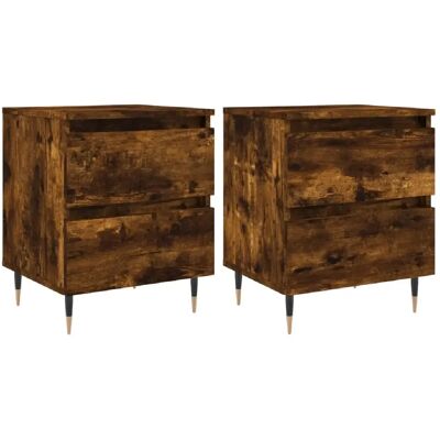 Decoshop26 Lot de 2 tables de chevet tiroirs - Chêne - Publicité Decoshop26 Lot de 2 tables de chevet tiroirs - Chêne - Publicité