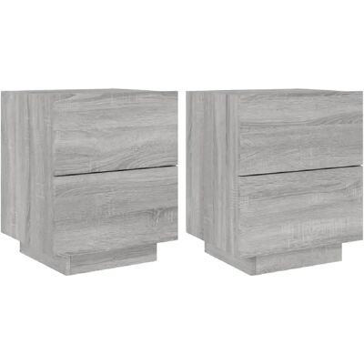 Decoshop26 lot de 2 tables de chevet murales LED - Gris - Publicité Decoshop26 lot de 2 tables de chevet murales LED - Gris - Publicité
