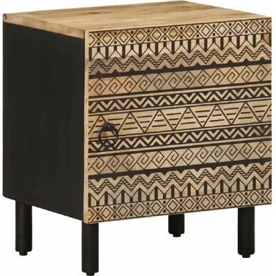 Decoshop26 Table de chevet avec compartiment avec porte 40 x 33,5 x 46 cm bois de manguier et fer DEC034407 - Publicité Decoshop26 Table de chevet avec compartiment avec porte 40 x 33,5 x 46 cm bois de manguier et fer DEC034407 - Publicité