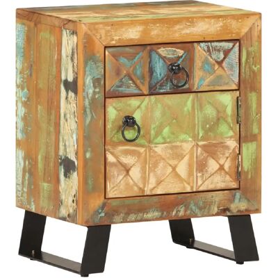 Decoshop26 Table de chevet bois recyclé - Multicolore - Publicité Decoshop26 Table de chevet bois recyclé - Multicolore - Publicité