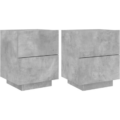 Decoshop26 Lot de 2 tables de chevet murales - Gris béton - Publicité Decoshop26 Lot de 2 tables de chevet murales - Gris béton - Publicité