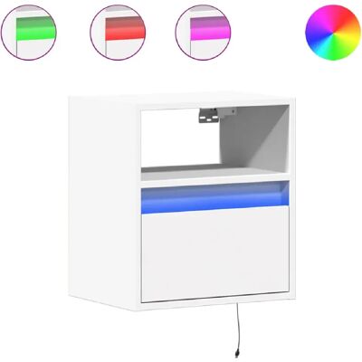 Decoshop26 Lot de 2 chevets muraux LED - Blanc - Publicité Decoshop26 Lot de 2 chevets muraux LED - Blanc - Publicité