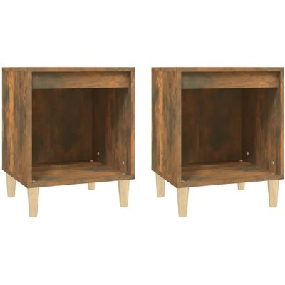 Decoshop26 Lot de 2 chevets niche - Chêne - Publicité Decoshop26 Lot de 2 chevets niche - Chêne - Publicité