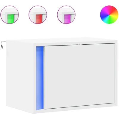 Decoshop26 Lot 2 chevets muraux LED - Blanc - Publicité Decoshop26 Lot 2 chevets muraux LED - Blanc - Publicité