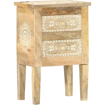 Decoshop26 Table de chevet bois manguier - Marron - Publicité Decoshop26 Table de chevet bois manguier - Marron - Publicité