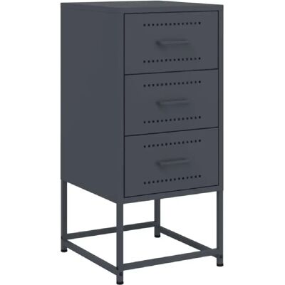 Decoshop26 Table de chevet métal - Anthracite - Publicité Decoshop26 Table de chevet métal - Anthracite - Publicité