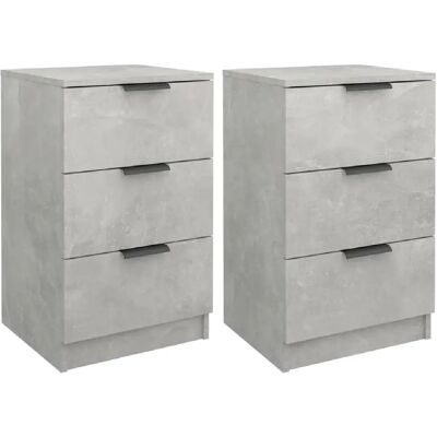 Decoshop26 lot de 2 tables de chevet murales - Gris - Publicité Decoshop26 lot de 2 tables de chevet murales - Gris - Publicité