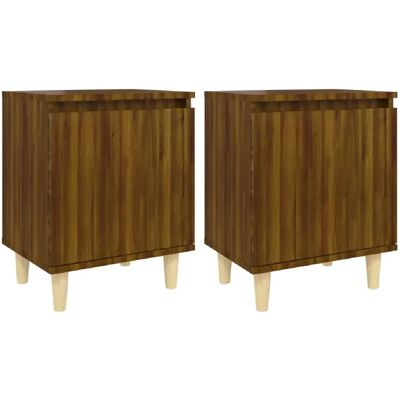 Decoshop26 lot de 2 chevets - Chêne - Publicité Decoshop26 lot de 2 chevets - Chêne - Publicité