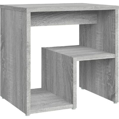 Decoshop26 Chevet étagère - Gris - Publicité Decoshop26 Chevet étagère - Gris - Publicité