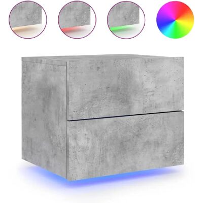 Decoshop26 Table de chevet murale LED - Gris - Publicité Decoshop26 Table de chevet murale LED - Gris - Publicité