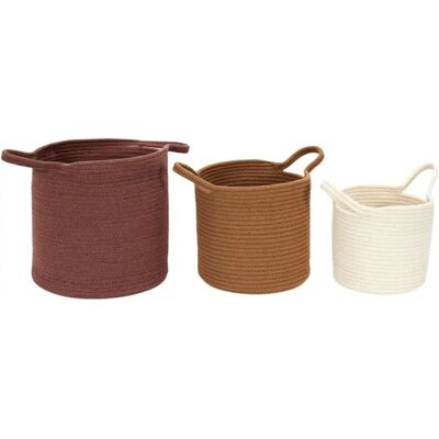 Linnea lot de 3 paniers de rangement - Rouge - Publicité Linnea lot de 3 paniers de rangement - Rouge - Publicité