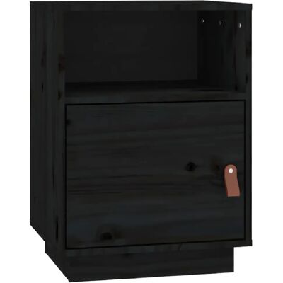 Decoshop26 Chevet avec porte - Noir - Publicité Decoshop26 Chevet avec porte - Noir - Publicité