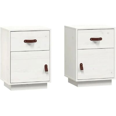 Decoshop26 Lot de 2 chevets avec tiroir - Blanc - Publicité Decoshop26 Lot de 2 chevets avec tiroir - Blanc - Publicité
