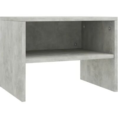 Decoshop26 Chevet avec niche - Gris - Publicité Decoshop26 Chevet avec niche - Gris - Publicité