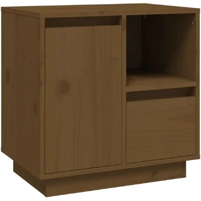 Decoshop26 Table de chevet bois - Marron miel - Publicité Decoshop26 Table de chevet bois - Marron miel - Publicité