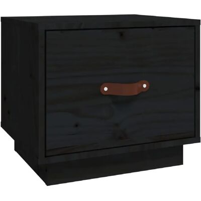 Decoshop26 Table de chevet bois - Noir - Publicité Decoshop26 Table de chevet bois - Noir - Publicité