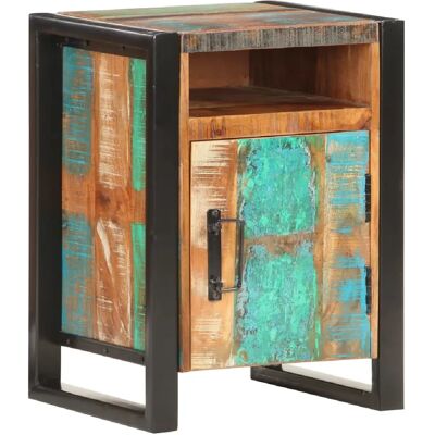 Decoshop26 table de chevet avec porte - multicolore - Publicité Decoshop26 table de chevet avec porte - multicolore - Publicité