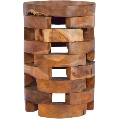 Decoshop26 Table de chevet teck - Marron - Publicité Decoshop26 Table de chevet teck - Marron - Publicité