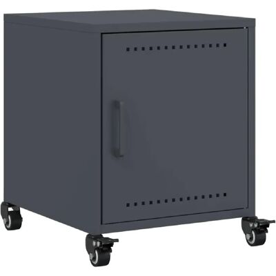 Decoshop26 Chevet métal à porte - Anthracite - Publicité Decoshop26 Chevet métal à porte - Anthracite - Publicité