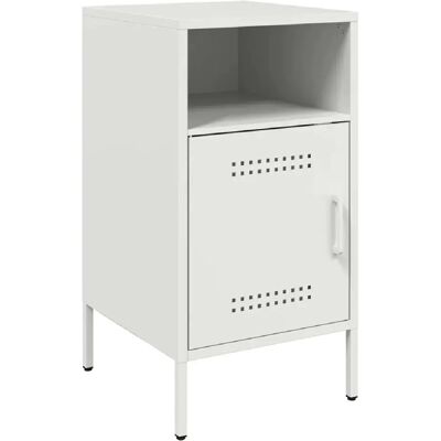 Decoshop26 lot de 2 chevets métal - Blanc - Publicité Decoshop26 lot de 2 chevets métal - Blanc - Publicité