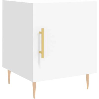 Decoshop26 Chevet avec porte - Blanc - Publicité Decoshop26 Chevet avec porte - Blanc - Publicité