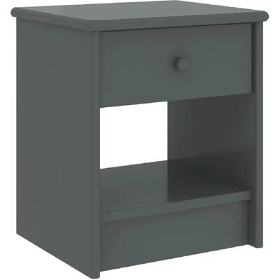 Decoshop26 Table de chevet tiroir - Gris foncé - Publicité Decoshop26 Table de chevet tiroir - Gris foncé - Publicité