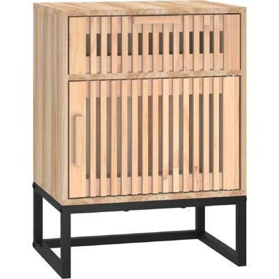 Decoshop26 Table de chevet porte et tiroir - Marron - Publicité Decoshop26 Table de chevet porte et tiroir - Marron - Publicité