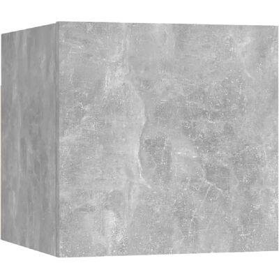 Decoshop26 Chevet mural avec porte - Gris - Publicité Decoshop26 Chevet mural avec porte - Gris - Publicité