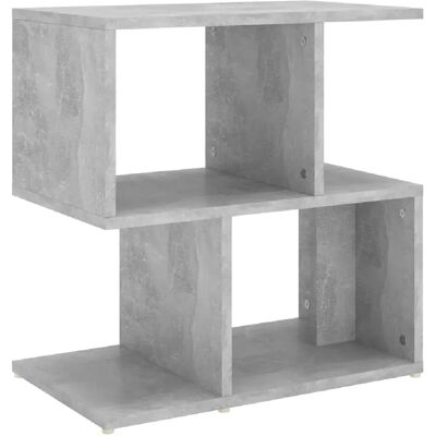 Decoshop26 Chevet avec niches - Gris - Publicité Decoshop26 Chevet avec niches - Gris - Publicité
