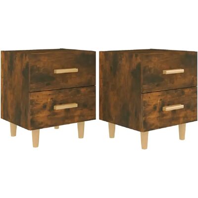 Decoshop26 lot de 2 tables de chevet scandinaves - Chêne - Publicité Decoshop26 lot de 2 tables de chevet scandinaves - Chêne - Publicité
