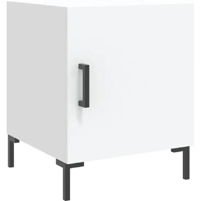 Decoshop26 Table de chevet à porte - Blanc - Publicité Decoshop26 Table de chevet à porte - Blanc - Publicité