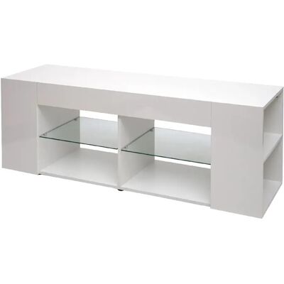 Décoshop26 - 040007857 - 50x144x40 cm - blanc brillant - meuble TV - Publicité Décoshop26 - 040007857 - 50x144x40 cm - blanc brillant - meuble TV - Publicité