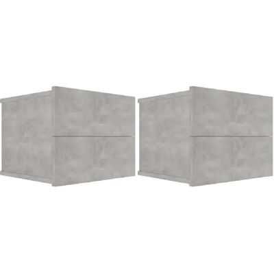 Decoshop26 lot de 2 chevets muraux - Gris - Publicité Decoshop26 lot de 2 chevets muraux - Gris - Publicité