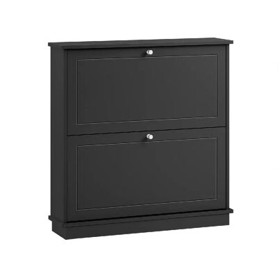 SoBuy FSR99-SCH Meuble de Rangement à Chaussures, Armoire à Chaussures, Commode à Chaussures avec 2 abattants, Meuble d'entrée - Publicité SoBuy FSR99-SCH Meuble de Rangement à Chaussures, Armoire à Chaussures, Commode à Chaussures avec 2 abattants, Meuble d'entrée - Publicité