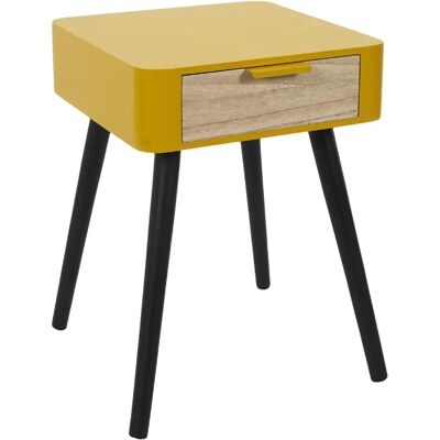 Linnea Table de chevet en bois collection SHIREL - Publicité Linnea Table de chevet en bois collection SHIREL - Publicité