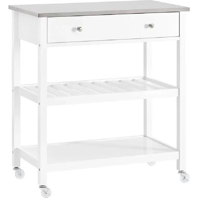 SoBuy Desserte de Cuisine Roulante avec Plateau Inox, Tiroirs et Étagères - Publicité SoBuy Desserte de Cuisine Roulante avec Plateau Inox, Tiroirs et Étagères - Publicité