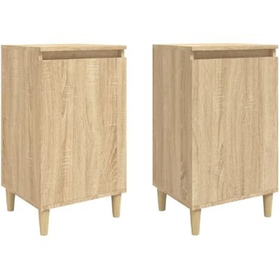 Decoshop26 Lot de 2 tables de chevet - Chêne - Publicité Decoshop26 Lot de 2 tables de chevet - Chêne - Publicité