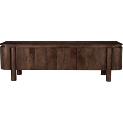 Moloo BORGO-Meuble TV 170 cm en bois massif brun - Publicité Moloo BORGO-Meuble TV 170 cm en bois massif brun - Publicité