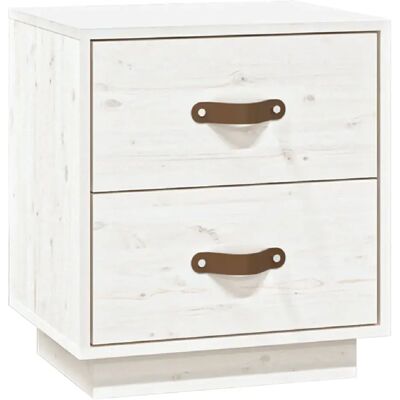 Decoshop26 Table de chevet 2 tiroirs - Blanc - Publicité Decoshop26 Table de chevet 2 tiroirs - Blanc - Publicité