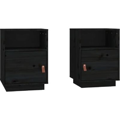 Decoshop26 Lot de 2 tables de chevet murales - Noir - Publicité Decoshop26 Lot de 2 tables de chevet murales - Noir - Publicité