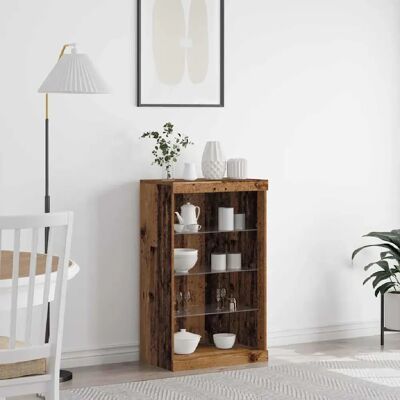 vidaXL Buffet LED Bois ancien 60,5 x 37 x 100 cm Bois d'ingénierie - Publicité vidaXL Buffet LED Bois ancien 60,5 x 37 x 100 cm Bois d'ingénierie - Publicité