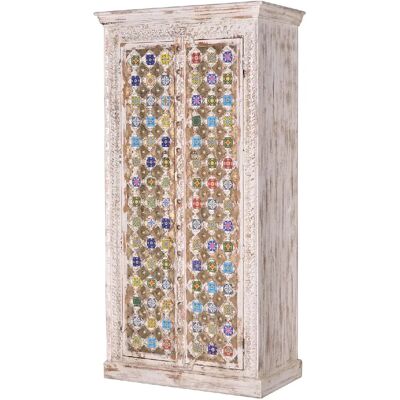 Armoire en Bois de Mango Giner y Colomer - Céramique & Bronze - 180x50x90 - Publicité Armoire en Bois de Mango Giner y Colomer - Céramique & Bronze - 180x50x90 - Publicité