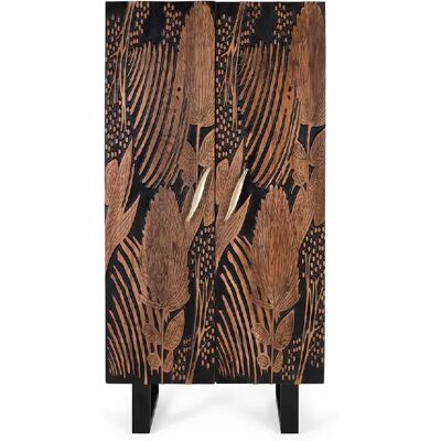 GINER Y COLOMER Armoire En Bois D'acacia Et Métal - Publicité GINER Y COLOMER Armoire En Bois D'acacia Et Métal - Publicité