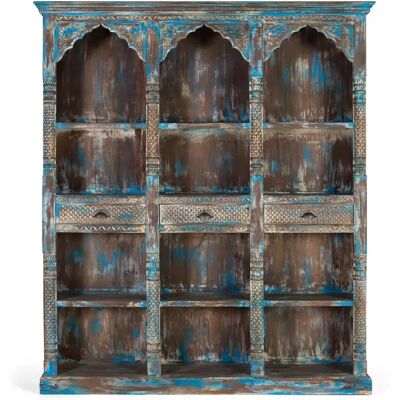 Giner y Colomer Credenza - Bois de Mangue Bleu - Meuble de Rangement - Publicité Giner y Colomer Credenza - Bois de Mangue Bleu - Meuble de Rangement - Publicité