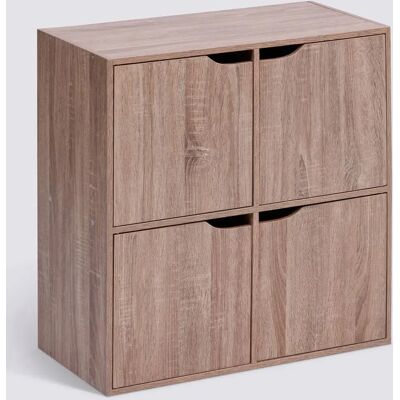 Pegane Étagère cube 4 cases - Bois clair - Publicité Pegane Étagère cube 4 cases - Bois clair - Publicité