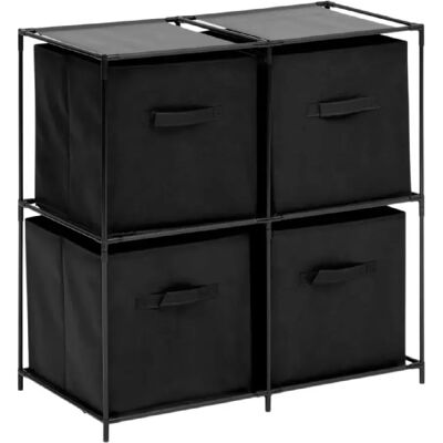 Five simply smart étagère 4 cases - Noir - Publicité Five simply smart étagère 4 cases - Noir - Publicité