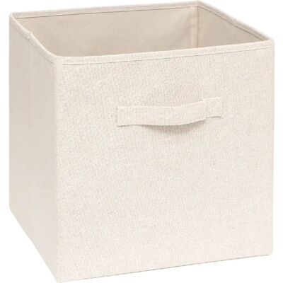 Five Simply Smart Boîte de rangement TIDY BOX - L. 31 x l. 31 x H. 31 cm - Beige - Publicité Five Simply Smart Boîte de rangement TIDY BOX - L. 31 x l. 31 x H. 31 cm - Beige - Publicité